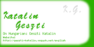 katalin geszti business card